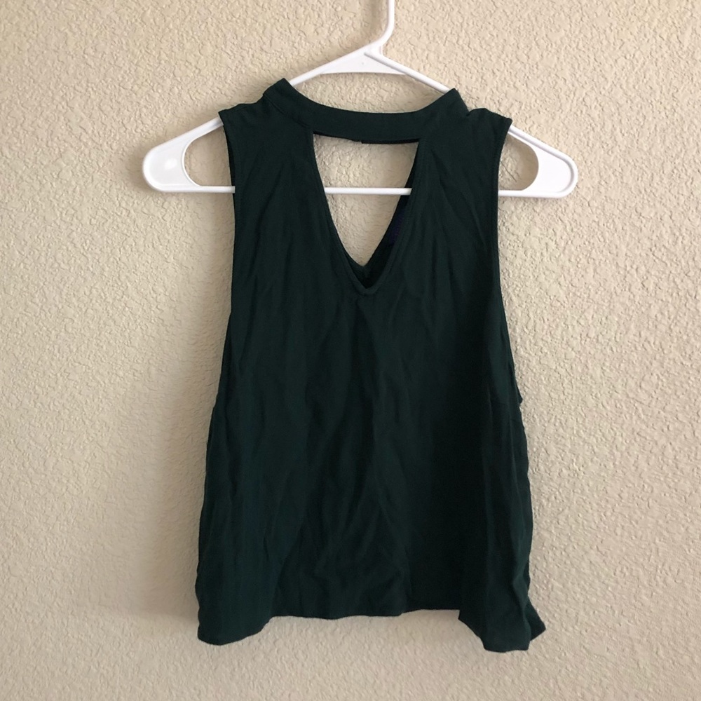 Green crop top